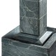 Чугунная банная печь «Атмосфера XL»  в облицовке из натурального камня Талькохлорит "Империя" (комплект) до 26 м³